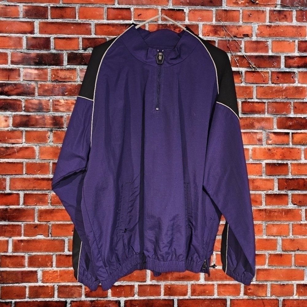 Russell Athletic waterproof windbreaker purple & black sz  XL